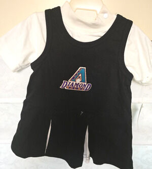 Vintage MLB Arizona Diamondbacks Baby Cheerleader 2 Piece Outfit 6/9M NWT NEW